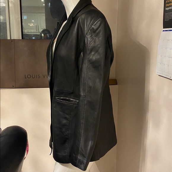 Black Leather Women's Jacket - Picture 6 of 14